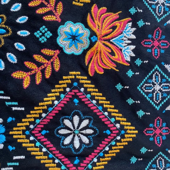 Savanna Jane Embroidered Skirt Floral Mini Patchwork  Bohemian‎ Festival Size S - Picture 6 of 9